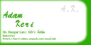 adam keri business card